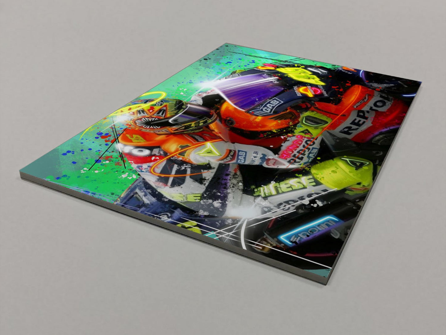 Rossi on Repsol Foamex Print