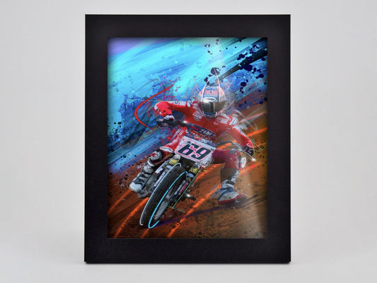 Ronnie Mac On Blue Framed Print