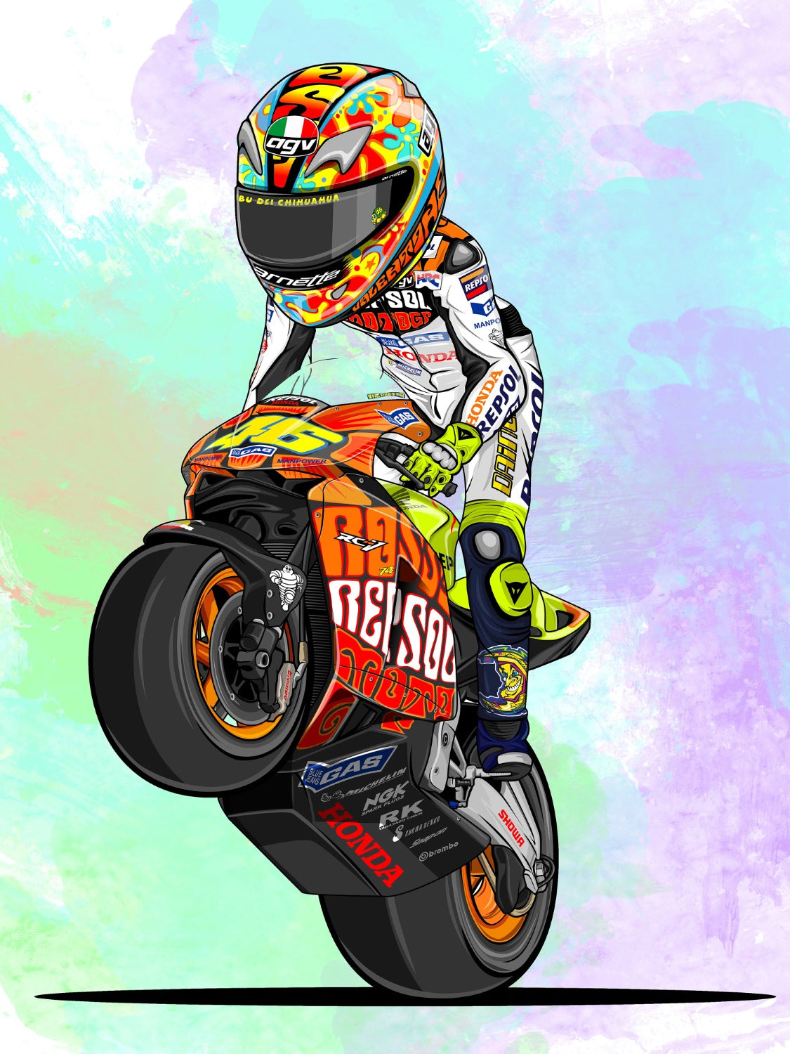 Rossi Repsol 46 Framed Print