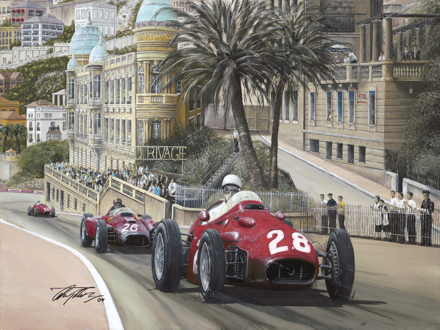 Stirling Moss Monaco 1957 Canvas Print