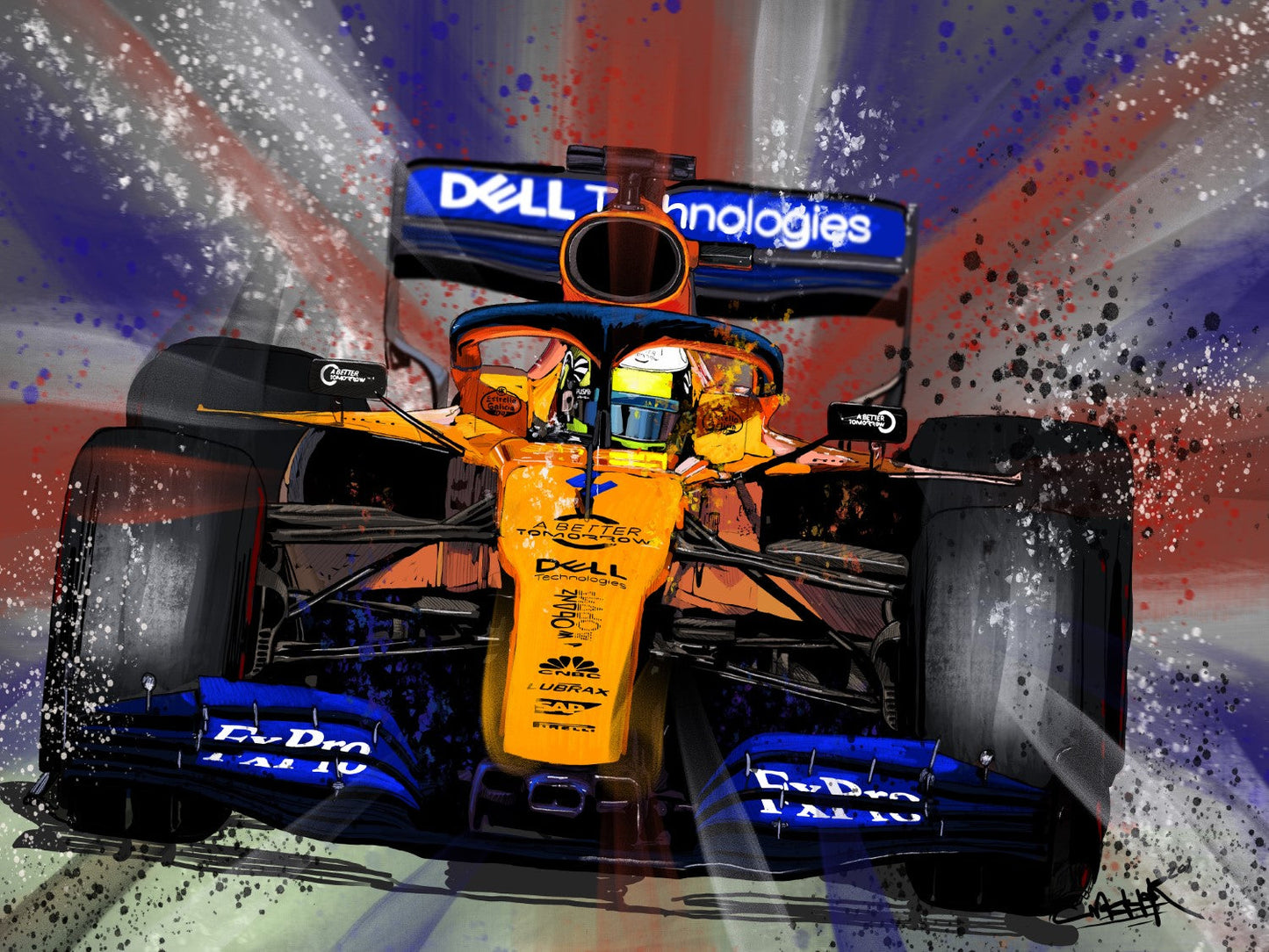 Lando Norris Mclaren Foamex Print