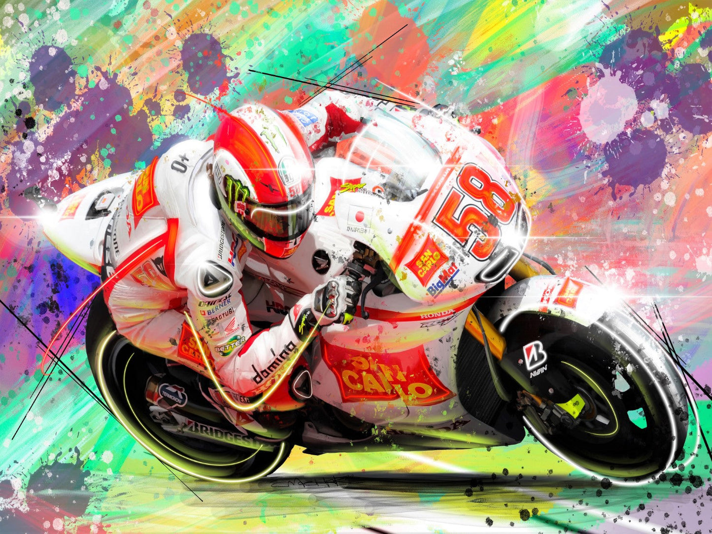 Simoncelli Colour Canvas Print