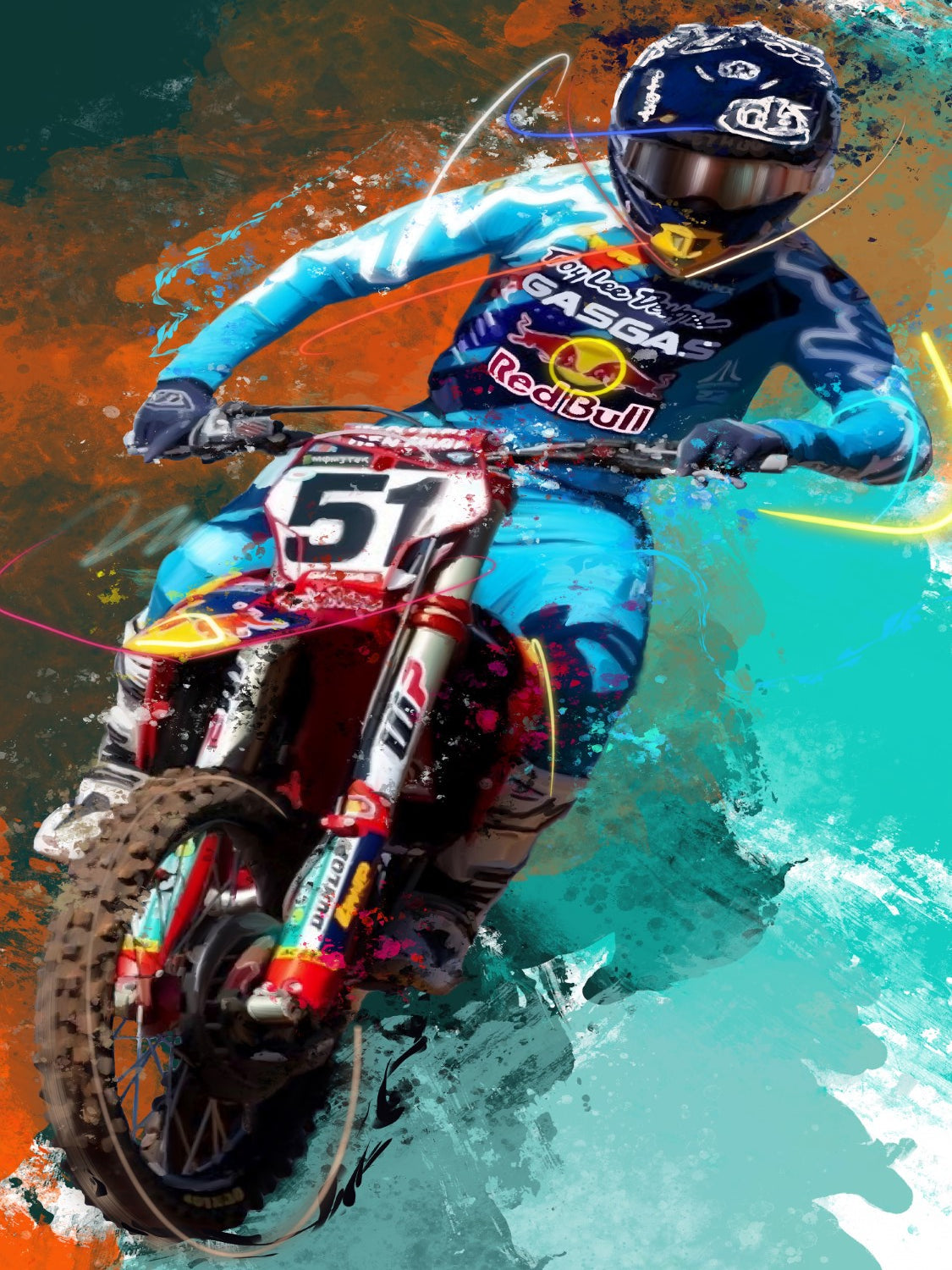 Barcia in Blue Foamex Print