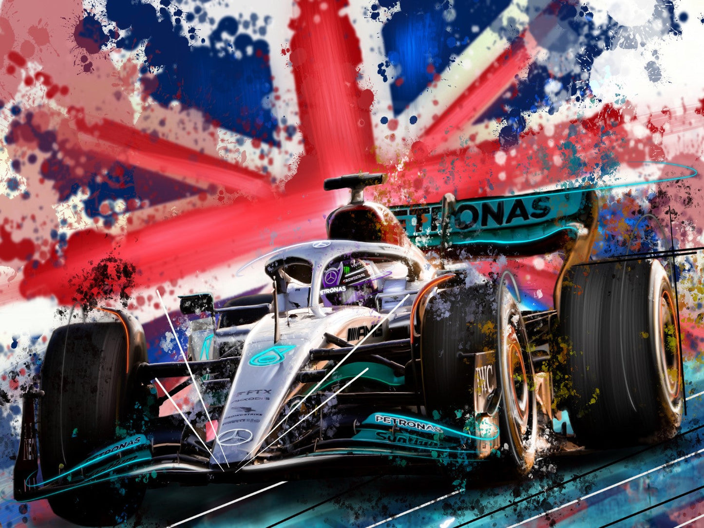 Hamilton Silver Flag Canvas Print