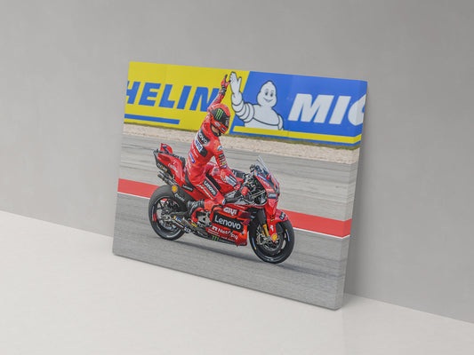 Pecco Bagnaia 1 00083 Canvas Print