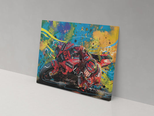Pecco Bagnaia 63 00099 Canvas Print