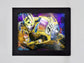 Rossi on Yamaha 46 Framed Print