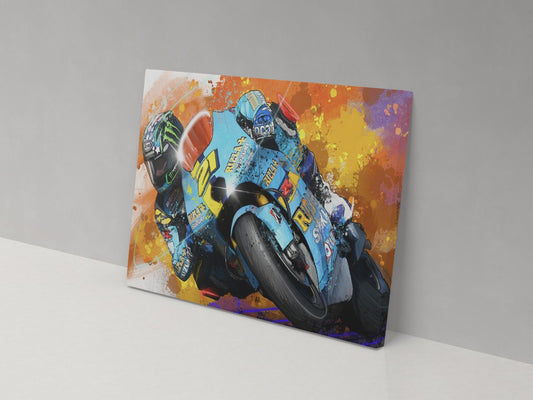 John Hopkins number 21 WorldSBK artwork on a 14 × 20-inch canvas print