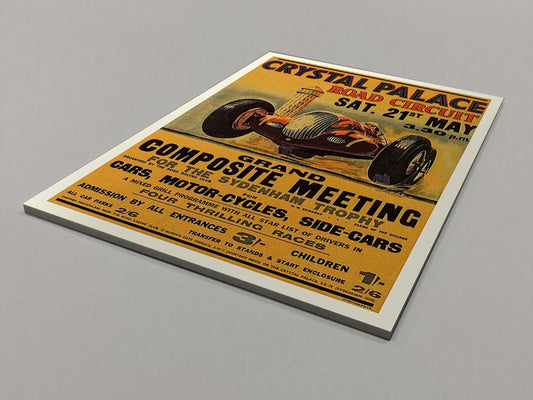 Palace Road Race Poster1938 Foamex Print