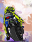 Rossi Cartoon back 46 Canvas Print
