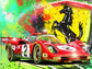 Ferrari and Badge Canvas Print