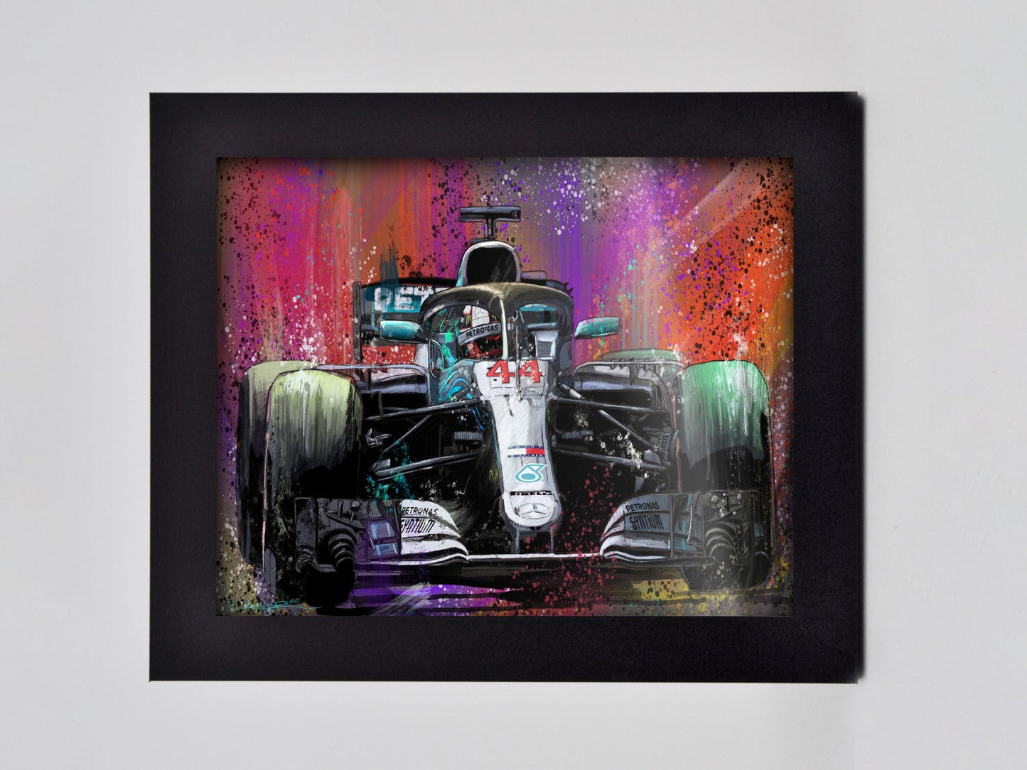 Lewis Hamilton Petronas Framed Print