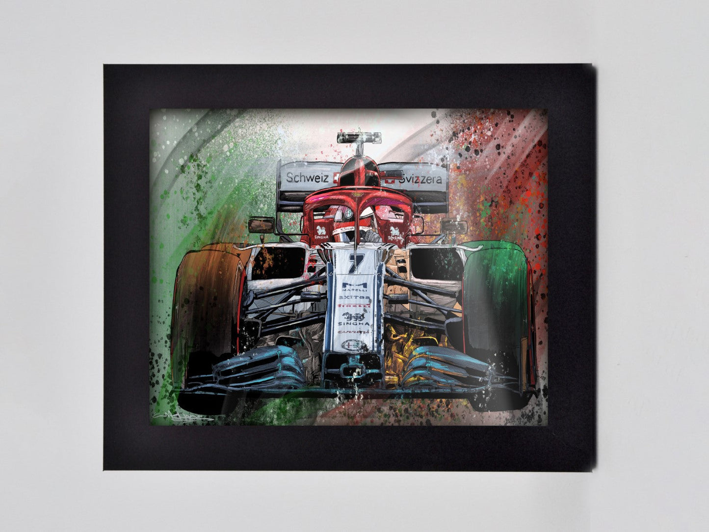 Kimi Raikkonen Alfa Framed Print