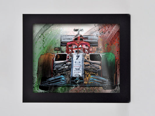 Kimi Raikkonen Alfa Framed Print