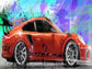 Porsche Red Foamex Print