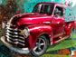 Classic Truck in Red Canvas Print