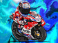 Andrea Dovizioso Cartoon 04 Framed Print