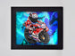 Andrea Dovizioso Cartoon 04 Framed Print