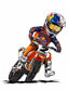 Jeremy McGrath Cartoon Framed Print