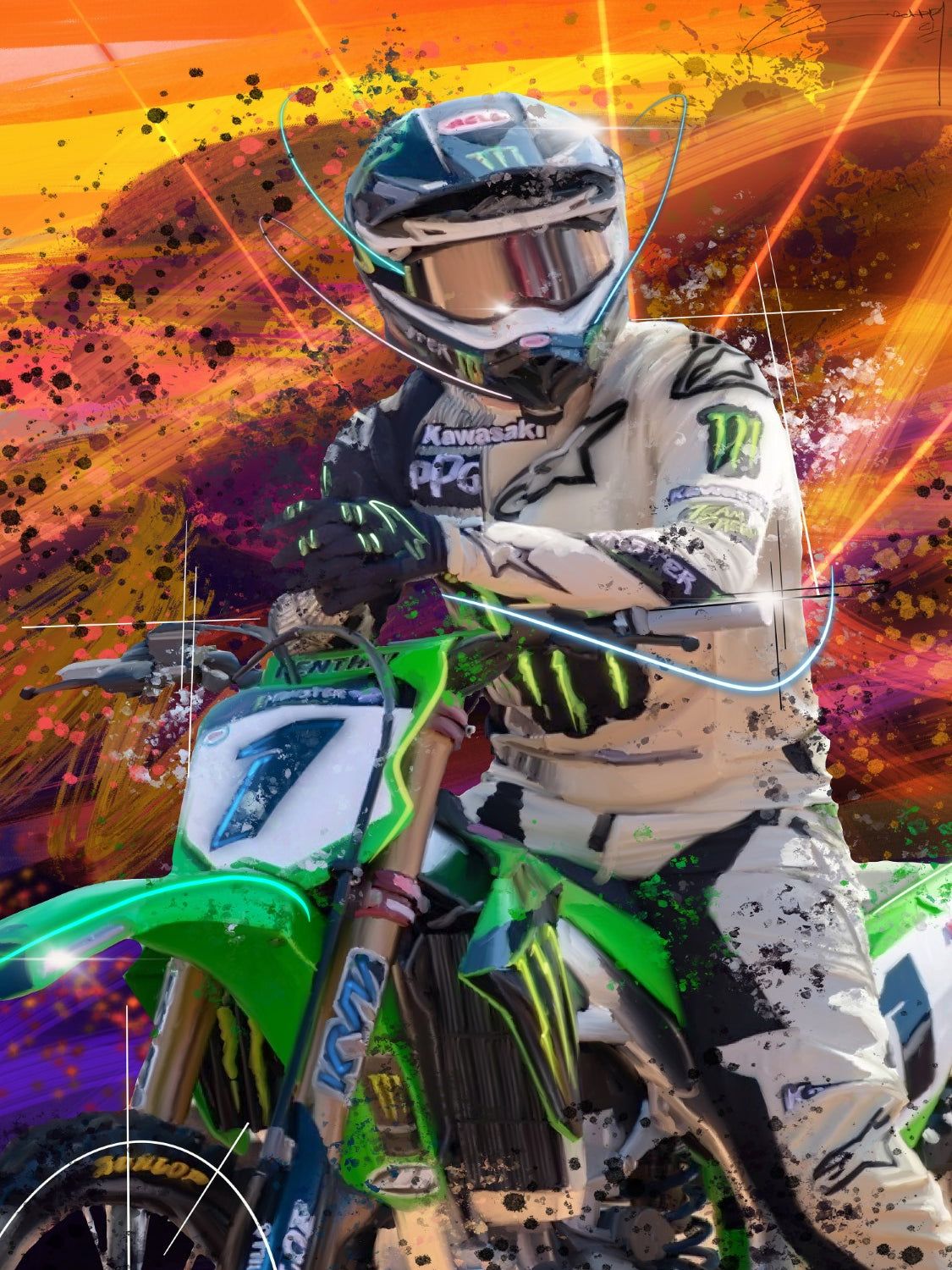 Carmichael on Orange Framed Print