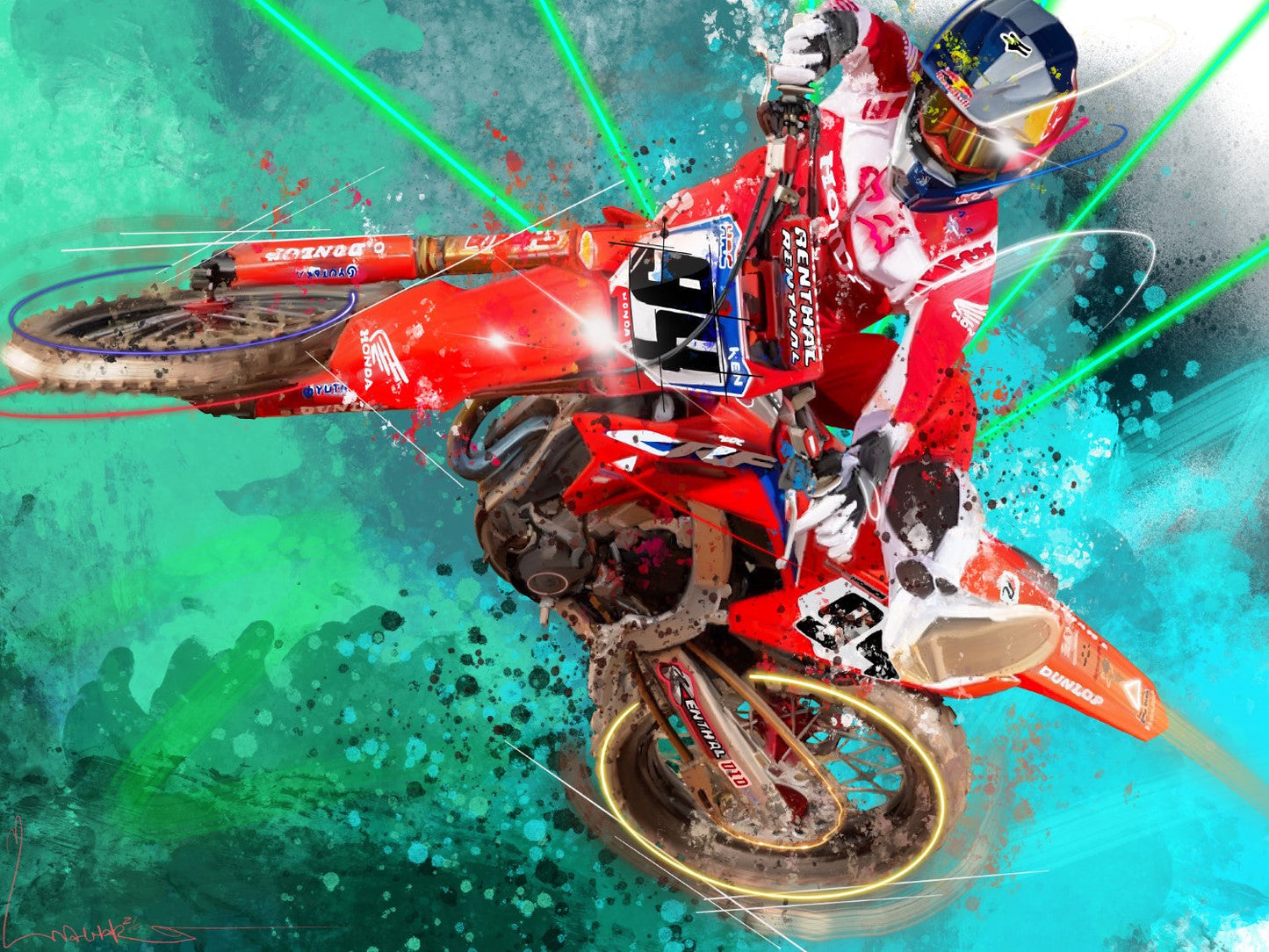 Ken Roczen MidAir Framed Print