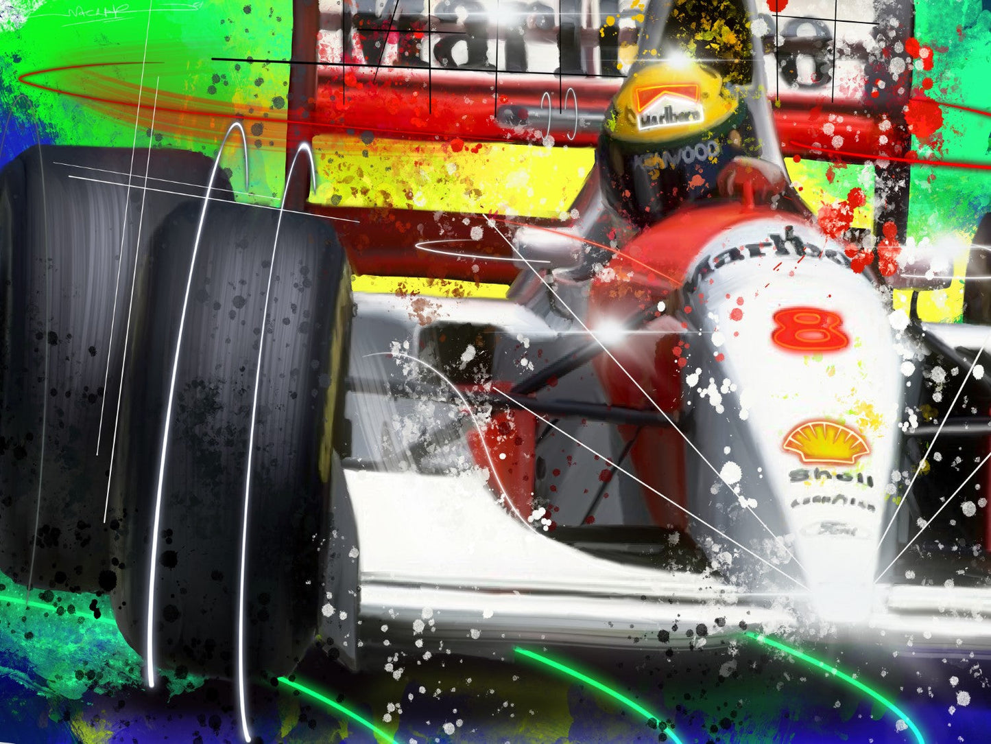 Senna Marlboro Framed Print