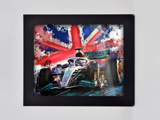 Hamilton Silver Flag Framed Print