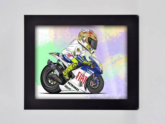 Rossi Cartoon Petronas Framed Print