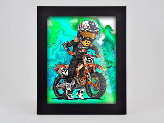 Justin Barcia Portrait Framed Print